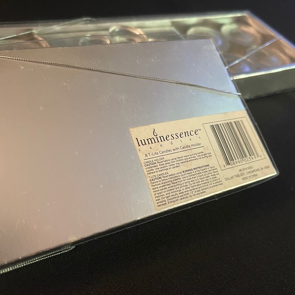 SILVER TEALIGHT & GLASS CANDLE HOLDER - 2 SETS 8/16 Tea Light Flower Shape Dish - Picture 3 of 3